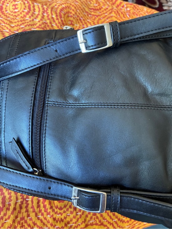 Luz Claiborne black leather backpack main image 5
